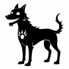halloween ghost dog black vector silhouette