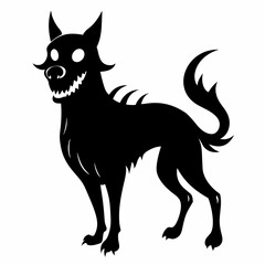 halloween ghost dog black vector silhouette