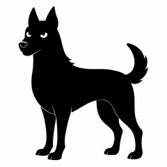 halloween ghost dog black vector silhouette