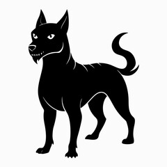 halloween ghost dog black vector silhouette