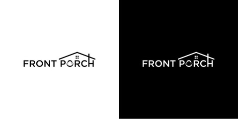 Front Porch Logo Realty and property agency, construction or building industry vector icon.