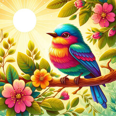 Fototapeta premium ai generated birds background
