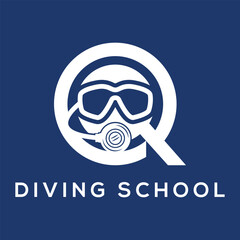 scuba diving q helmet logo