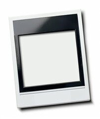Worn black white square picture frame