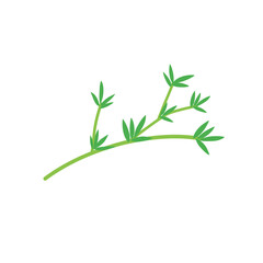 Bamboo leaf vector icon