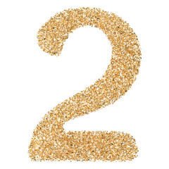 Gold Glitter Number 2