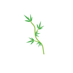 bamboo leaf vector icon