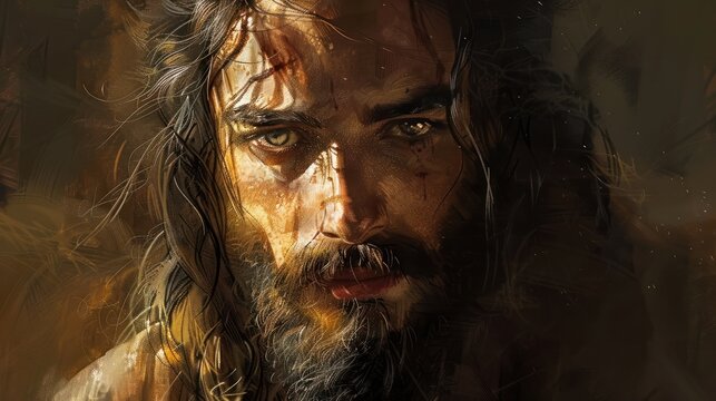Jesus Christ. Digital illustration.