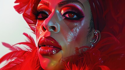 Portrait of drag queen, fictional character, ai generative