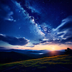 Fototapeta premium sunrise over the mountains