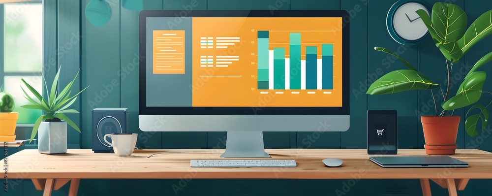 Poster remote learning dashboard displaying student course progress grades and upcoming assignments