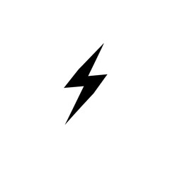 Black Lightning Bolt Icon