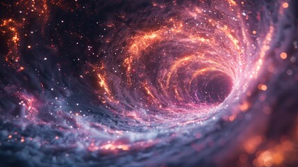 Obraz premium Cosmic Vortex: A Journey Through Space