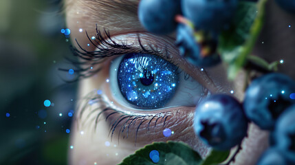 Bilberry Nutrients Promoting Sharp Vision and Healthy Retinas, Hologram Visual Aid