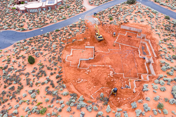 Residential desert housing in the countryside, Ivins, Utah, United States of America.