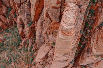 Rocky cliffs and valley in the town of Ivins, Utah, United States of America.