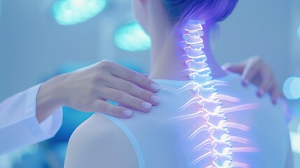 The spine is a complex structure made up of 33 bones, called vertebrae.