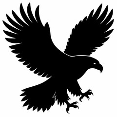 Eagle vector illustration, Bird isolated on white, eagle silhouette, Bald Eagle vector art
