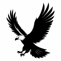 Eagle vector illustration, Bird isolated on white, eagle silhouette, Bald Eagle vector art