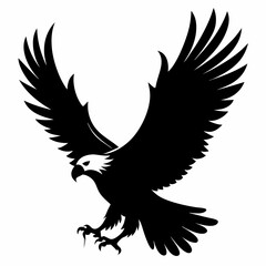 Eagle vector illustration, Bird isolated on white, eagle silhouette, Bald Eagle vector art