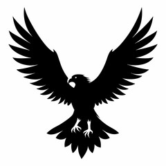 Eagle vector illustration, Bird isolated on white, eagle silhouette, Bald Eagle vector art