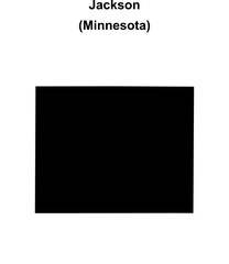 Obraz premium Jackson County (Minnesota) blank outline map