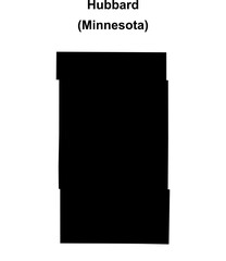 Hubbard County (Minnesota) blank outline map