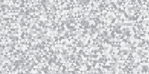 Triangle shape retro wall grid pattern geometric ornament tile vector square element. Abstract geometric white and gray background seamless mosaic and low polygon triangle texture wallpaper.