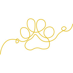 Monoline Art Cat paw