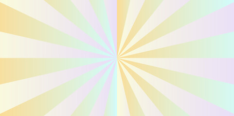 Modern sunshine retro sunburst beam blue and soft pink gradient sunrise wallpaper. sunlight summer beautiful geometric frame ray backdrop texture background.