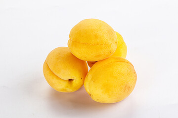 Sweet ripe tasty apricot heap
