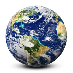 Earth Globe with Clouds and Continents