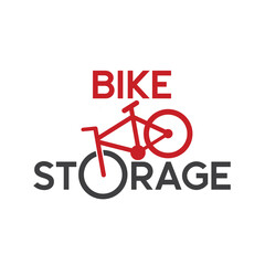 symbol of bike storage, vector art.