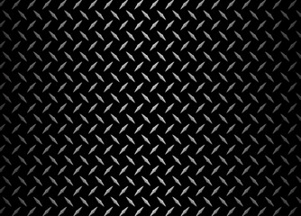 Black metal background with diamond plate texture pattern.