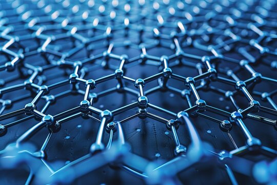 Science network pattern, connecting lines and dots. hi tech, mechanical technology hexagons structure or molecular connect elements.