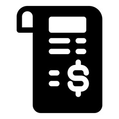 Bill Icon for Invoices and Financial Documents