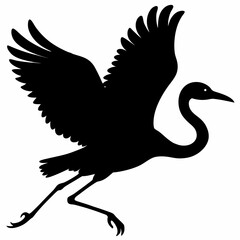 Flamingo vector illustration, bird isolated on white, Flamingo silhouette, swan vector art