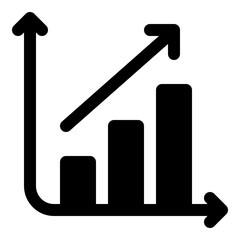 Graph Growth Icon for Business and Economic Growth