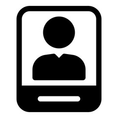 ID Card Icon for Identification and Access Control