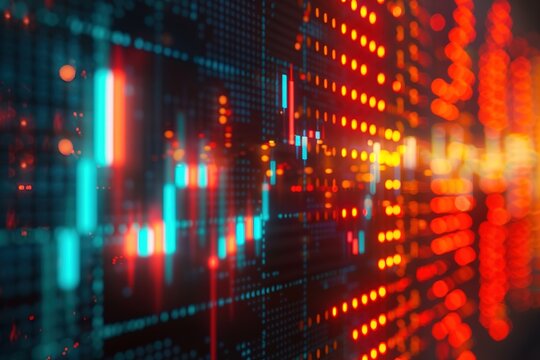 Business screen stock exchange data graph background