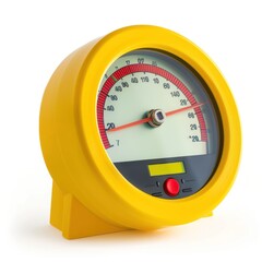 Yellow Gauge with Red Needle Showing 60