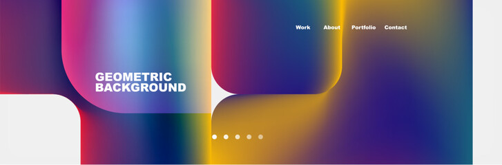 Square internet web page design template. Vector Illustration For Wallpaper, Banner, Background, Card, Book Illustration, landing page