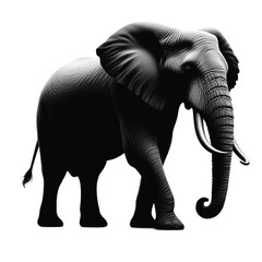 Fototapeta premium A realistic elephant silhouette