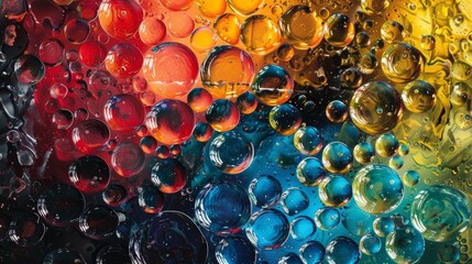 A vibrant and energetic piece where bubble wrap is used to create a dynamic and textured background for a paintsplattered centerpiece
