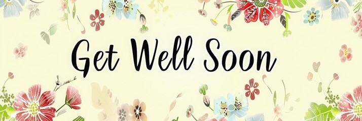 Get well soon greeting card