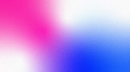 Abstract grainy textured background with blurry gradient fading from pink to blue