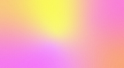 Vivid grainy gradient background blending yellow and pink for abstract digital art illustration