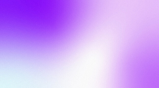 Abstract purple gradient on white background with empty space and grain texture for design illustration