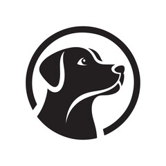 Dog had , logo , icon ,silhouette vector, clip art