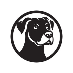 Dog had , logo , icon ,silhouette vector, clip art
